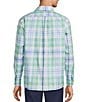 Roundtree & Yorke Large Plaid Pattern Twill Sport Shirt - Image 2