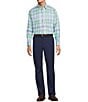 Roundtree & Yorke Large Plaid Pattern Twill Sport Shirt - Image 3