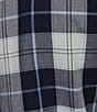Color:Deep Blue - Image 5 - Long Sleeve Large Plaid Twill Sport Shirt