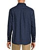 Color:Deep Blue - Image 2 - Long Sleeve Medium Checked Twill Sport Shirt