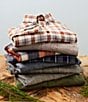 Color:Ivory - Image 5 - Long Sleeve Medium Plaid Flannel Sport Cotton Shirt