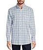 Color:Multi Color - Image 1 - Long Sleeve Multi Checked Twill Sport Shirt