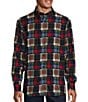 Color:Multi - Image 1 - Long Sleeve Patchwork Portuguese Flannel Sport Shirt