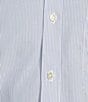 Color:Blue - Image 4 - Gold Label Roundtree & Yorke Long Sleeve Pin Stripe Button Down Collar Shirt