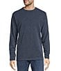 Color:Dark Navy - Image 1 - Long-Sleeve Polynosic Solid Crew Pullover