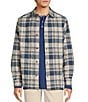 Roundtree & Yorke Long Sleeve Quilted Medium Plaid Shirt Jacket, Color:Blue - Image 1