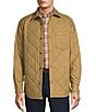 Roundtree & Yorke Long Sleeve Quilted Solid Shirt Jacket, Color:Tan - Image 1