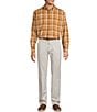 Roundtree & Yorke Long Sleeve Soft Touch Medium Plaid Sport Shirt, Color:Copper - Image 3