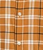 Roundtree & Yorke Long Sleeve Soft Touch Medium Plaid Sport Shirt, Color:Copper - Image 4
