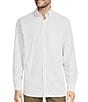 Color:White - Image 1 - Long-Sleeve Soft Touch Stripe Poplin Sport Shirt