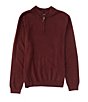 Color:Dark Red Heather - Image 1 - Long-Sleeve Solid Quarter-Zip Pullover