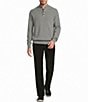 Roundtree & Yorke Long Sleeve Solid Button Mock Neck Sweater - Image 3