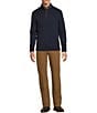 Roundtree & Yorke Long Sleeve Solid Button Mock Sweater, Color:Navy - Image 3
