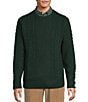 Roundtree & Yorke Long Sleeve Solid Cable Knit Crew Sweater - Image 5