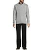 Roundtree & Yorke Long Sleeve Solid Cable Knit Crew Sweater - Image 3