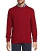 Roundtree & Yorke Long Sleeve Solid Cable Knit Crew Sweater - Image 1