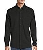 Color:Charcoal Heather - Image 1 - Long Sleeve Solid Coatfront Shirt