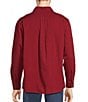 Color:Deep Red - Image 2 - Long Sleeve Textured Solid Corduroy Sport Shirt