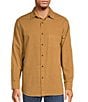 Color:Camel - Image 1 - Long Sleeve Textured Solid Corduroy Sport Shirt