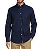 Roundtree & Yorke Gold Label Roundtree & Yorke Non-Iron Long Sleeve Solid Dobby Sport Shirt, Color:Navy - Image 1