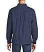 Color:Navy - Image 3 - Long Sleeve Solid Flannel Faux Shearling Lined Shirt Jacket