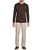 Roundtree & Yorke Long Sleeve Solid Henley Pullover Sweater - Image 3