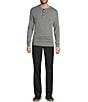 Roundtree & Yorke Long Sleeve Solid Henley Pullover Sweater - Image 3