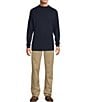 Roundtree & Yorke Long Sleeve Solid Mock Neck Pullover, Color:Dark Navy - Image 3
