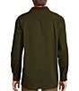 Color:Olive - Image 2 - Long Sleeve Solid Shirt Jacket