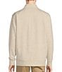 Color:Ecru Heather - Image 2 - Long Sleeve Solid Slub Quarter-Zip Pullover