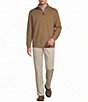 Roundtree & Yorke Long Sleeve Solid Slub Ribbed Quarter Zip Pullover - Image 3