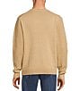 Color:Tan Heather - Image 2 - Long Sleeve Solid Textured Crewneck Sweater