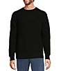 Color:Black - Image 1 - Long Sleeve Solid Textured Crewneck Sweater