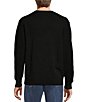Color:Black - Image 2 - Long Sleeve Solid Textured Crewneck Sweater