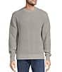 Color:Grey Heather - Image 1 - Long Sleeve Solid Textured Crewneck Sweater