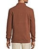 Roundtree & Yorke Long Sleeve Solid Textured Quarter Zip Pullover, Color:Rust - Image 2