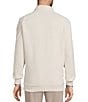 Roundtree & Yorke Long Sleeve Solid Textured Quarter Zip Pullover, Color:Natural - Image 2