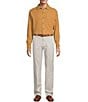 Roundtree & Yorke Long Sleeve Solid Waffle Coat Front Shirt - Image 3