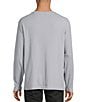 Roundtree & Yorke Long Sleeve Solid Waffle Crewneck Pullover, Color:Light Grey - Image 2