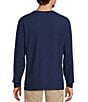 Roundtree & Yorke Long Sleeve Solid Waffle Crewneck Pullover, Color:Deep Blue - Image 2