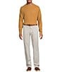 Roundtree & Yorke Long Sleeve Solid Waffle Crewneck Pullover, Color:Khaki - Image 3