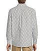 Color:White - Image 2 - Long Sleeve Stag Print Oxford Sport Shirt