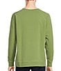 Color:Light Green - Image 2 - Long Sleeve Stripe Crew Sweater