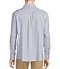 Color:Blue - Image 2 - Long Sleeve Striped Twill Sport Shirt