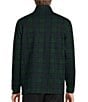 Color:Green - Image 2 - Long Sleeve Tartan Jacquard Quarter Zip Pullover