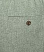Roundtree & Yorke Luxury Linen Blend Flat Front Drawstring 8#double; Inseam Solid Shorts - Image 4