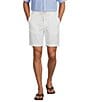 Roundtree & Yorke Luxury Linen Blend Flat Front Drawstring 8#double; Inseam Solid Shorts - Image 5