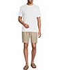 Roundtree & Yorke Luxury Linen Blend Flat Front Drawstring 8#double; Inseam Solid Shorts - Image 3