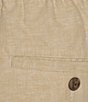 Roundtree & Yorke Luxury Linen Blend Flat Front Drawstring 8#double; Inseam Solid Shorts - Image 4