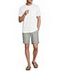 Roundtree & Yorke Luxury Linen Blend Flat Front Drawstring 8#double; Inseam Solid Shorts - Image 3